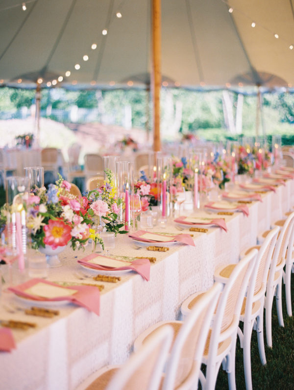 Modern Romance in Shades of Pink at Shelter Harbor Golf Club