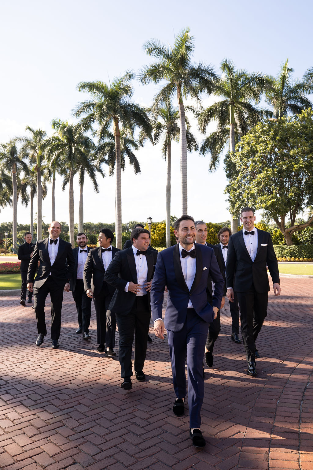 groom in blue tux