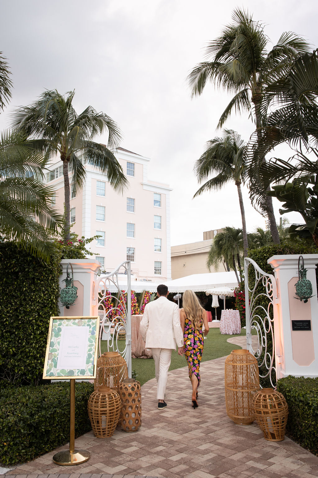 wedding welcome party in palm beach