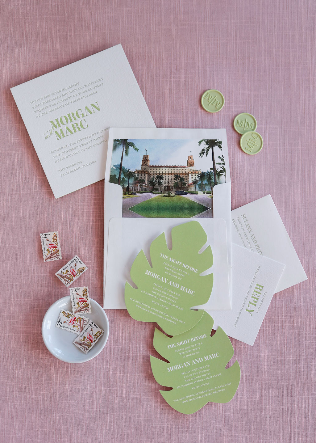 palm beach wedding invitations