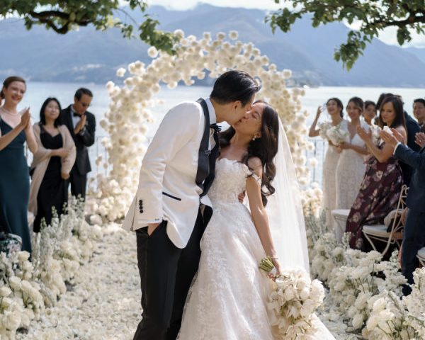 A Dreamy All-White Wedding at Villa Cipressi on Lake Como
