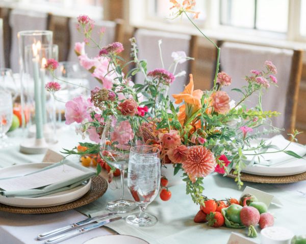 A Playful Peach-Toned Wedding Rooted in Summer’s Bounty