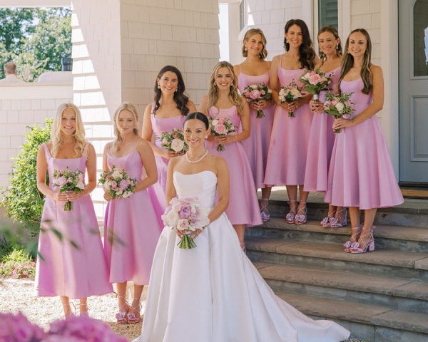 A Romantic Riverside Wedding with Preppy Charm and Summer Hues