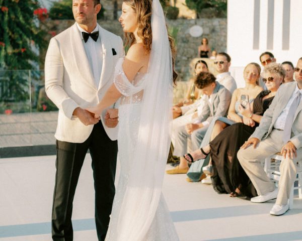 Cinematic Glamour and Seaside Romance in Mykonos at Royal Myconian