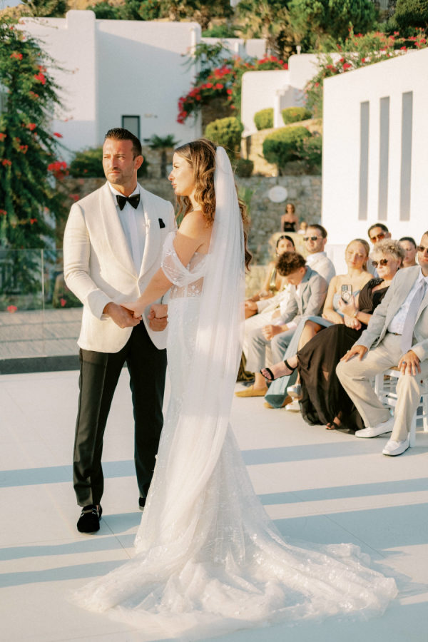 Cinematic Glamour and Seaside Romance in Mykonos at Royal Myconian