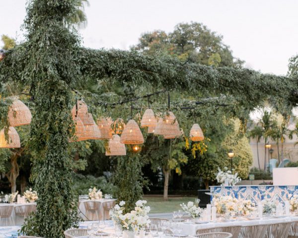 A Blue Lover’s Dream Wedding With a Hand Painted Dance Floor That Stole the Show