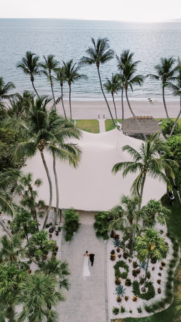 A Coastal Blue and White Celebration with Chic Design Details in Naples
