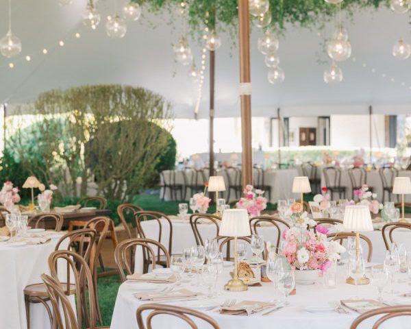 A Preppy Green and White Hamptons Wedding With Magenta Accents and Personal Details