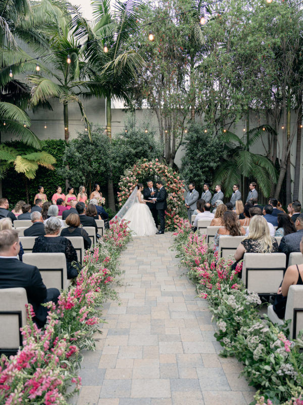 A Timeless Garden Wedding of Soft Florals and Modern Romance at Vibiana