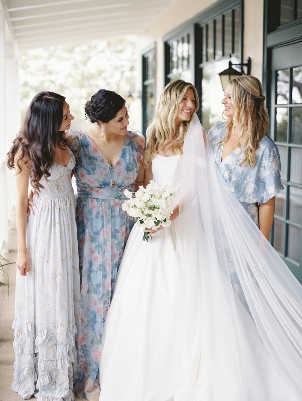 An Intimate Garden Romance in French Blue and Candlelight White at La Jolla Country Club