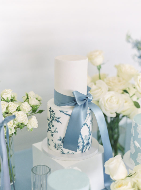 Timeless French Elegance with a Modern Blue Palette at The Farmhouse on Green Bluff