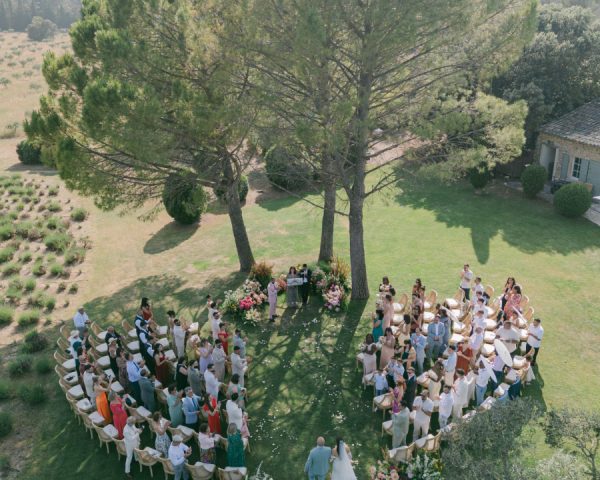A Provence Wedding at Mas de la Rose with Tree-Lined Vows and Vintage Details
