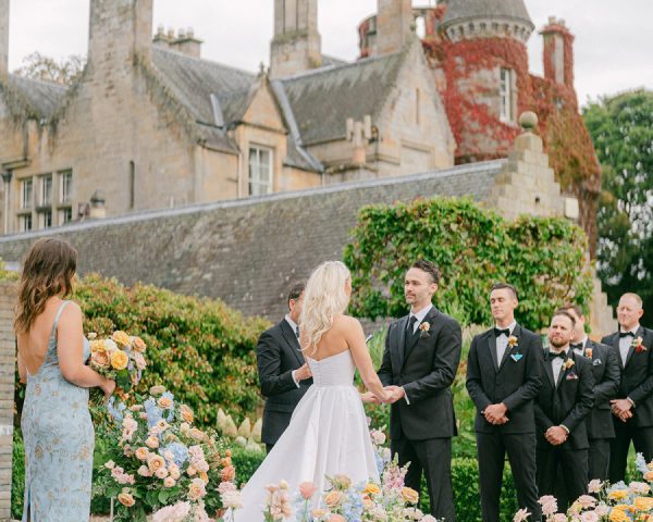 An Elevated Castle Garden Ceremony and Modern Orangery Reception Tied by All-Hue Florals
